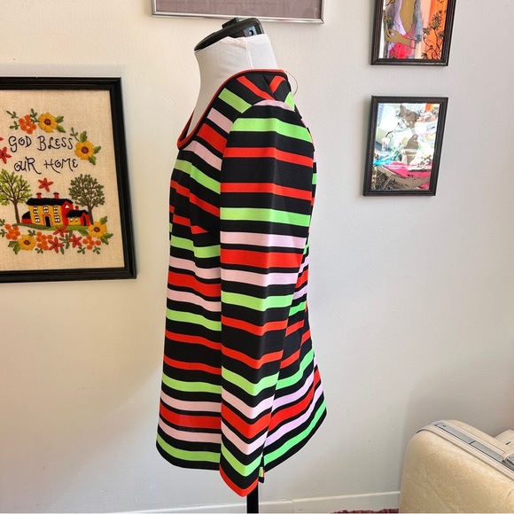 Vintage 1970s Mod Twiggy Preppy Charm Fashions Striped Top - Picture 4 of 10